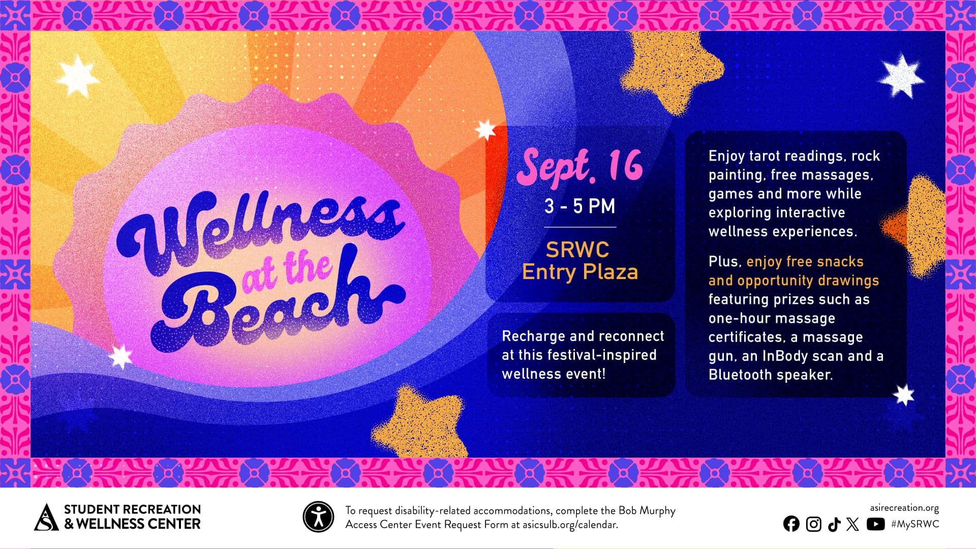 Wellness at the Beach at the Student Recreation & Wellness Center